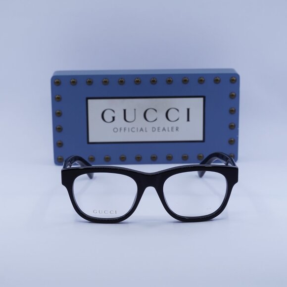 NEW Gucci GG1796O 002 Dark Havana 52mm Eyeglasses | eBay Gucci GG1796O 001 Square Eyeglasses - Shiny Black 52mm